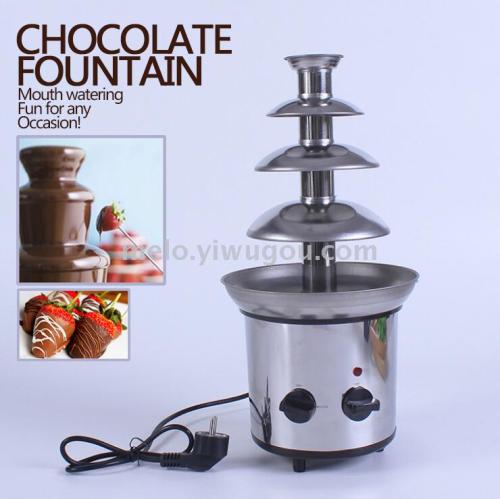 4-Layer Stainless Steel Chocolate Fountain Machine， chocolate Machine， chocolate Pan