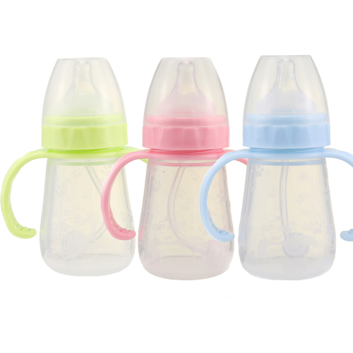 Maternal and Child Products Baby Bottle 150ml Wide Caliber Silicone Baby Bottle Newborn Automatic Straw Bottle