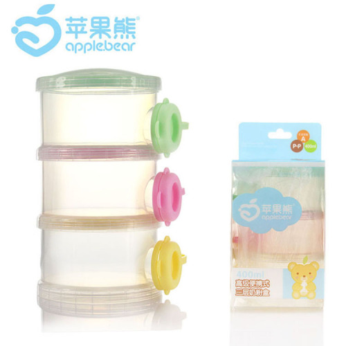 Milk Powder Box Baby Detachable Side Open Portable Three-Layer Baby Storage Tank Sub-Package Sealed Pp Milk Container