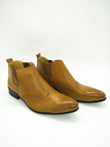 spot foreign trade men‘s slip-on genuine leather boots