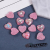 Heart-shaped frozen jewelry princess ring ear clip handmade finished DIY accessories resin flat plate