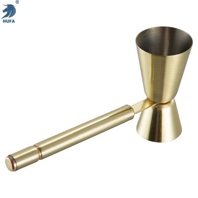 Stainless Steel Measuring Cup with Handle Double-Headed Measuring Cup Measurer Bartending Jigger Customized Electroplating Measuring Cup