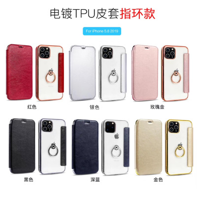The new IP 11 PRO apple electroplating TPU leather case + ring bracket integrated protective case mobile phone case