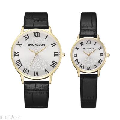 Roman numeral quartz watch lovers send girlfriend gift table fashion business PU watch wholesale