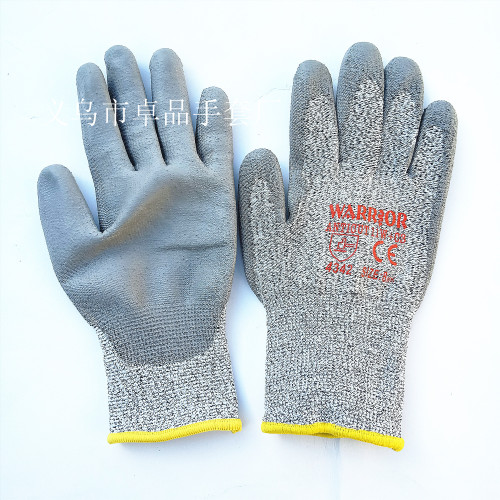 anti-cutting gloves pu coated palm 13-pin anti-tearing anti-cutting wear-resistant anti-skid dipping protective gloves