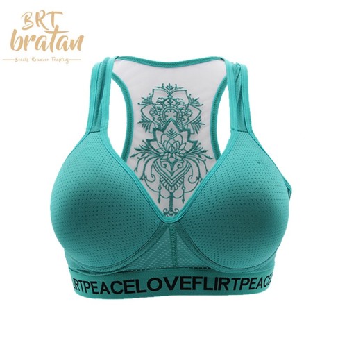 large size middle east south american women high-end breathable fabric comfortable beauty back water soluble embroidery sports bra