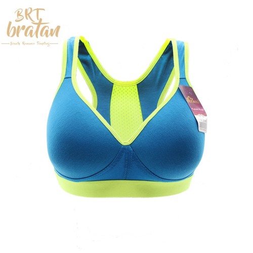 fluorescent multicolor outer wear back stitching breathable cotton moisture wicking foreign trade yoga bra