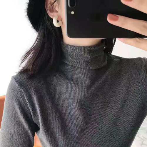 High Quality 6 Color Bottoming Shirt Autumn and Winter Women‘s Half Turtleneck Korean Style Warm top Stretch Sweater