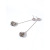 Korean style luxury handmade water drop drill ball S925 silver round bead earrings temperament joker unacceptable studs