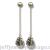 Korean style luxury handmade water drop drill ball S925 silver round bead earrings temperament joker unacceptable studs