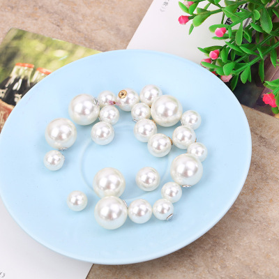 Manufacturers direct supply ABS imitation pearl DIY fashion stud chest button accessories