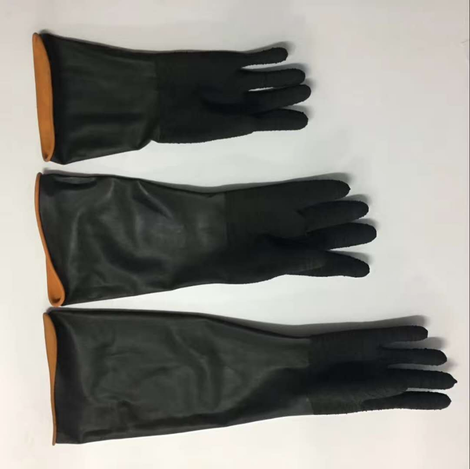 Manufacturers direct sales of new black industrial natural latex gloves oil resistance acid and alkali resistance gloves wavy