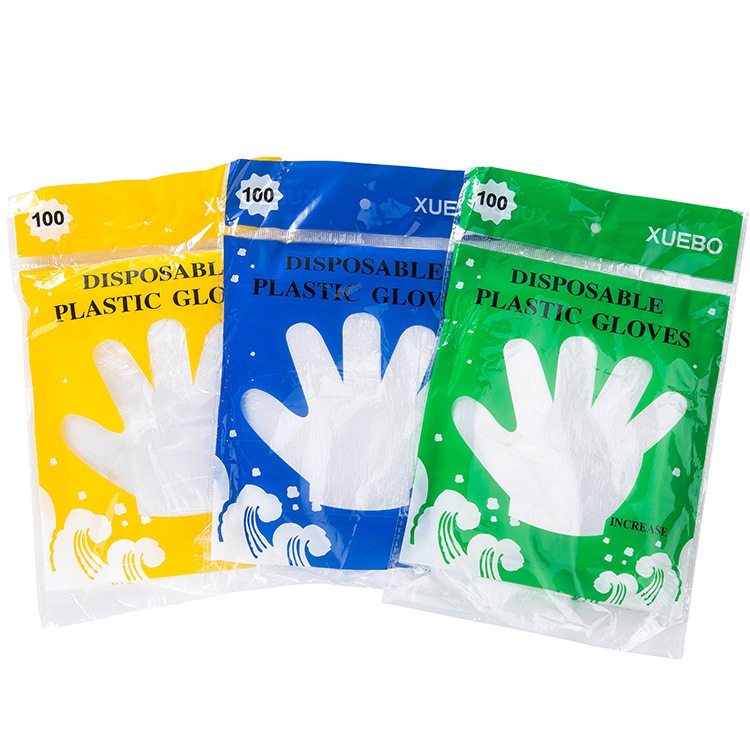 Disposable gloves transparent health food gloves catering crayfish beauty plastic PE gloves 100