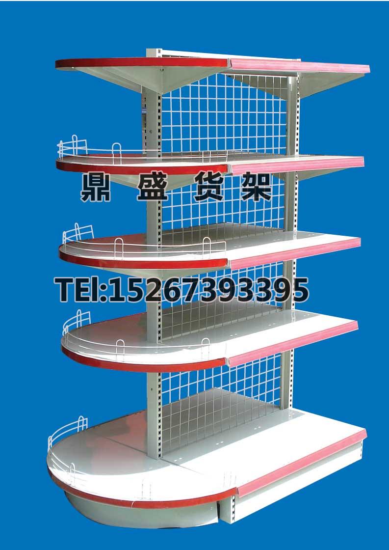 Supply round display rack supermarket round end shelf-