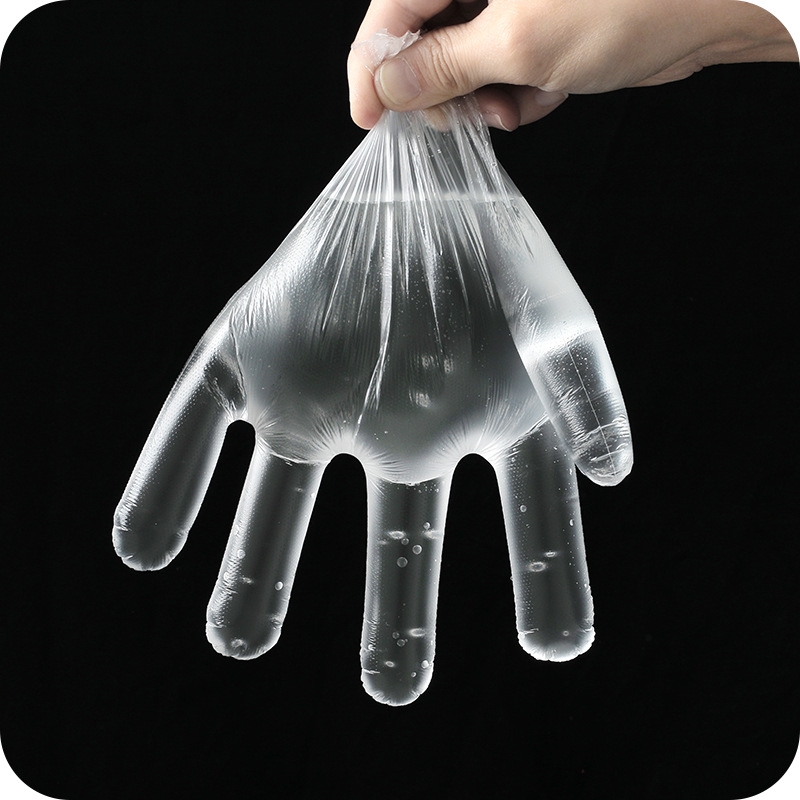 Disposable gloves transparent health food gloves catering crayfish beauty plastic PE gloves 100