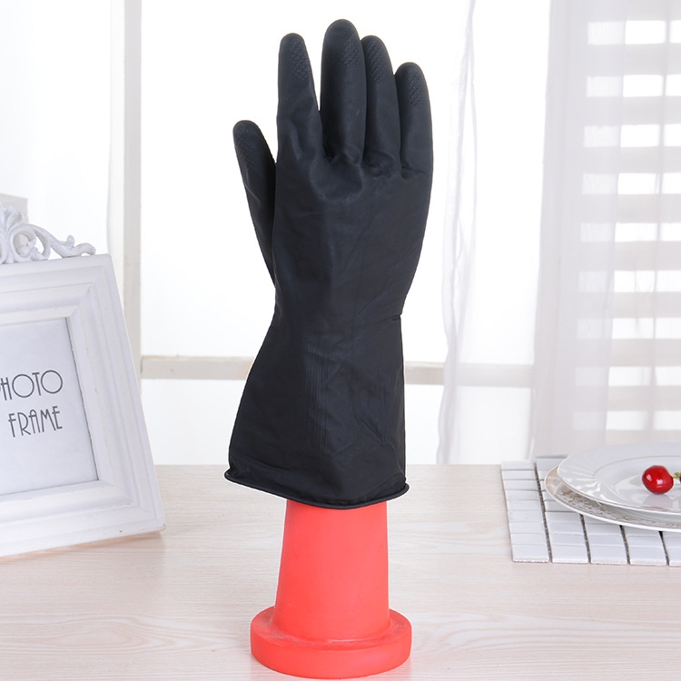 Manufacturers direct selling black industrial gloves natural latex gloves oil resistant acid and alkali resistant gloves