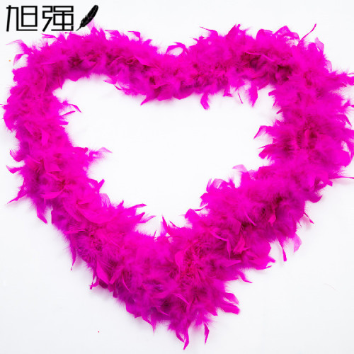 high quality turkey wool strip pile thick small feather wedding dance props wool strip wholesale 40g/2m