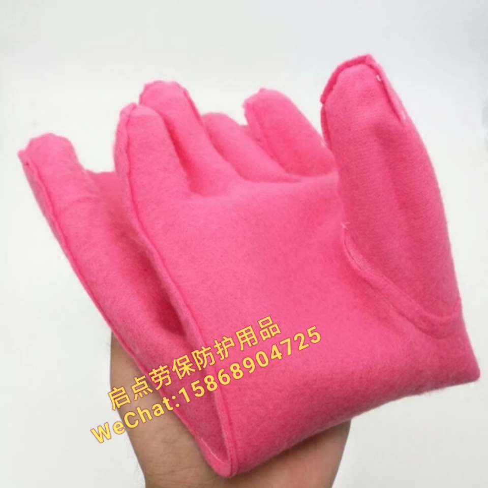 Bright red 40 cm dishwashing gloves, waterproof, fleece, thickened cotton, warm, laundry, kitchen integrated fleece household gloves