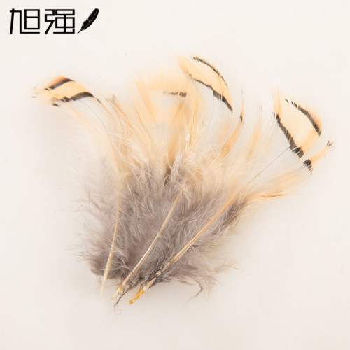 factory direct sales high quality pheasant feather multifunctional feather dance mask accessories gray chicken feather