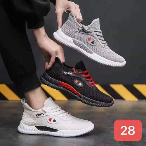 2019 autumn new men‘s shoes student flying woven men‘s running shoes sports breathable leisure travel shoes