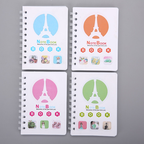 korean creative notebook stationery eiffel tower pp surface book office notepad student diary book wholesale