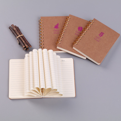 coil notebook a6 notepad business office supplies student stationery exercise book vintage kraft paper wholesale