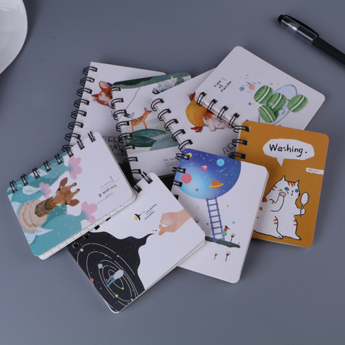New Stationery Flip Portable Coil Notebook Portable Mini Creative Pocket Notepad Notebook Wholesale