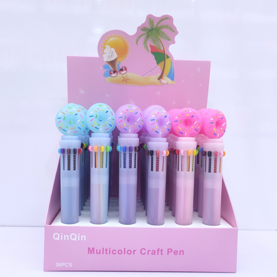 New ten color pen multi color cartoon pen shape pen gift ballpoint pen