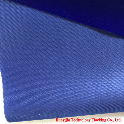 Warp Knitted Bottom Flocking Cloth Sapphire Blue Single-Sided Velvet Glasses Case Bag Flannel Stationery Outsourcing Flocking Cloth