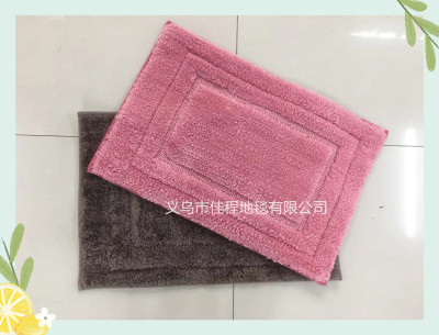  new TPR microfiber return frame mat plain color microfiber  mat non-slip doormat floor pad polyester microfiber mat