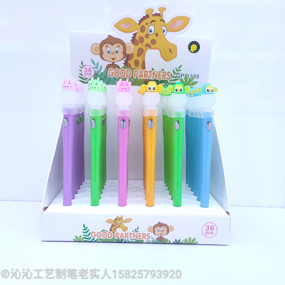   New monkey light pen giraffe light pen craft gift neutral pen