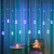 Cross-Border E-Commerce Led Ornamental Festoon Lamp High and Low Curve Curtain Snowflake Wish Ball Light Holiday Christmas Jubilant Decoration