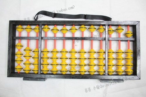 13 rows large 5 beads teaching abacus extra large teaching aids high-end teachers do not slide beads class teaching materials