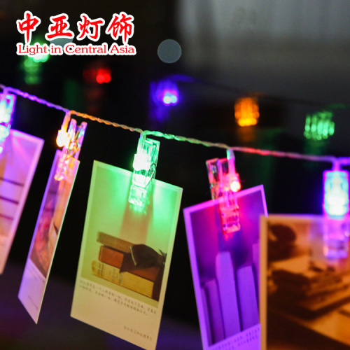 led creative photo clip color light girl room decoration light confession romantic hanging light photo wall dress up light string