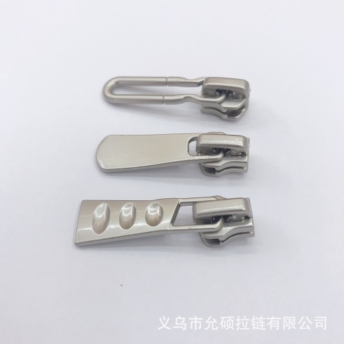 Factory Direct Sales 5# Resin Zipper Head High-Grade Electroplated Zinc Alloy Zipper Piece Can Be Customized Pull Logo Zipper Head