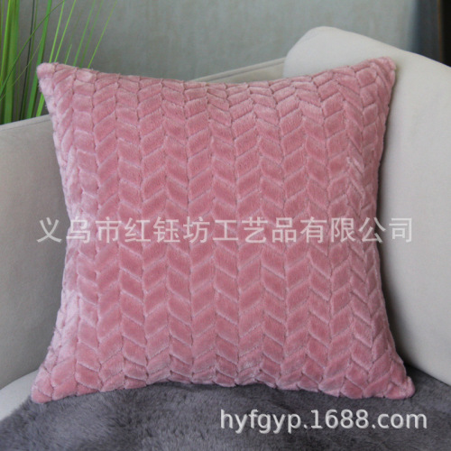 Textured Silky Plush Sofa Pillow Cases Bedside Cushion Office Big Cushion Lumbar Pillow Cushion Pillow Backrest Car