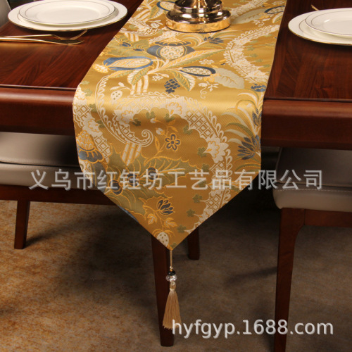 pastoral style table runner american table cloth long coffee table tablecloth fabric nordic modern european luxury high-end