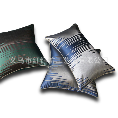 light luxury sofa pillow cushion jacquard office living room cushion waist pillow bedside back cushion pillowcase without core