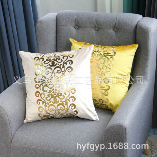 new house golden of european style luxury couch pillow cushion living room modern simple bright gold