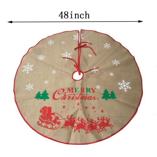 holiday party supplies factory direct sales hot sale christmas decoration supplies colorful christmas linen tree skirt decoration