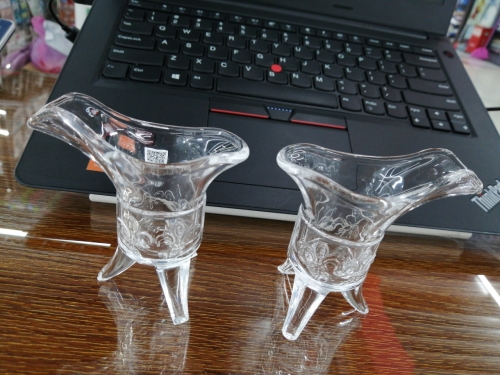Glass Jue-Shaped Cup， Wine Glass， Decorative Glass Wine Glass