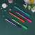 Plastic colorful insert triangle pen hybrid LOGO advertising simple transparent 1.0mm ballpoint pen