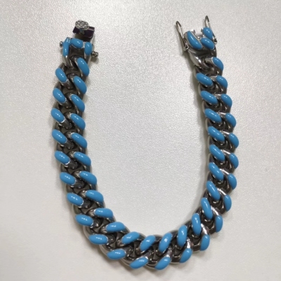 Stainless steel drop oil necklace series can be customized color, the king of cost performance