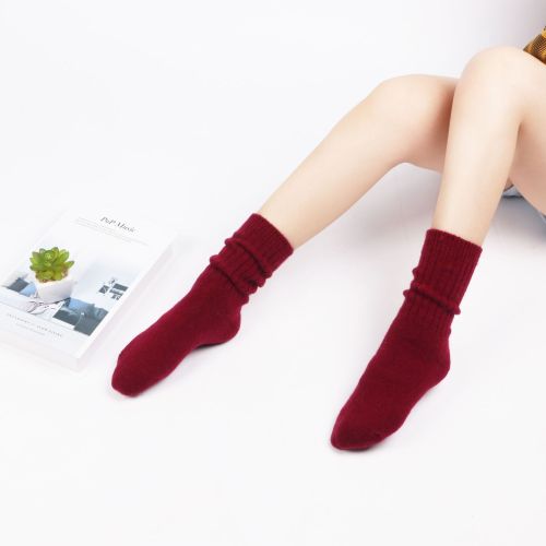 New Socks Women‘s Winter Thickened Rabbit Wool Socks Warm Mid-Calf Length Socks Terry-Loop Hosiery Women‘s Socks Factory Wholesale