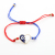 The new alloy eye bead polygon wax line pure hand woven adjustment bracelet set manufacturers wholesale