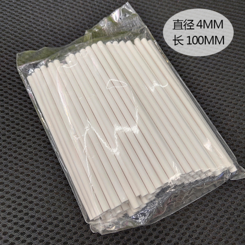 Disposable Degradable Kraft Paper Tube 4 * 100mm White Paper Stick Customizable