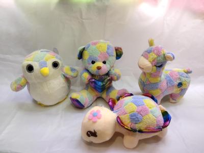 Rainbow alpaca doll rainbow bear penguin turtle plush toy new doll