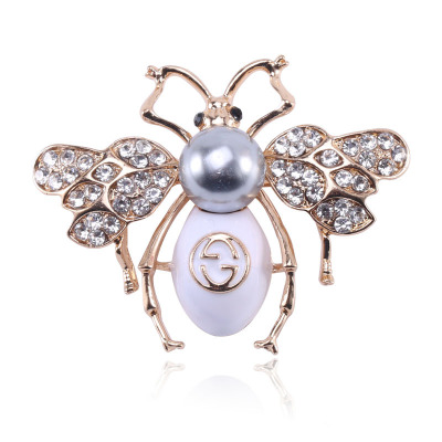 Cute bee Korean version of fashion alloy drop oil insect brooch brooch shirt suit corsage men and women