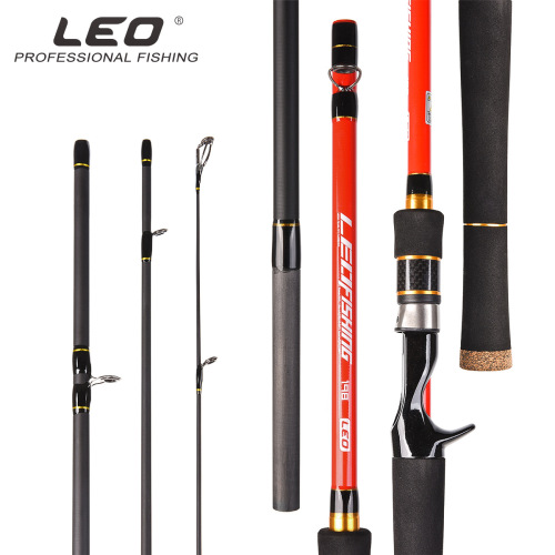 27874 Leo/Leo [Four Sections Carbon Lure Rod] High Carbon Thunder Rod Weever Rod Ultra Short Shrink Artificial Bait Rod