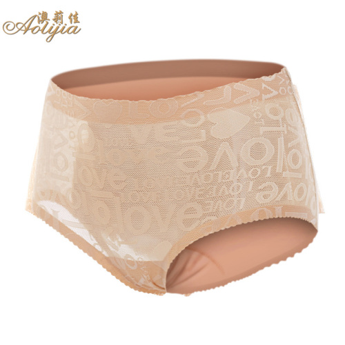Aoli Jiazhong Waist Fake Butt Hip Lifting Hip Lifting Briefs Glossy One-Piece seamless Breathable Hip Shaping Underwear